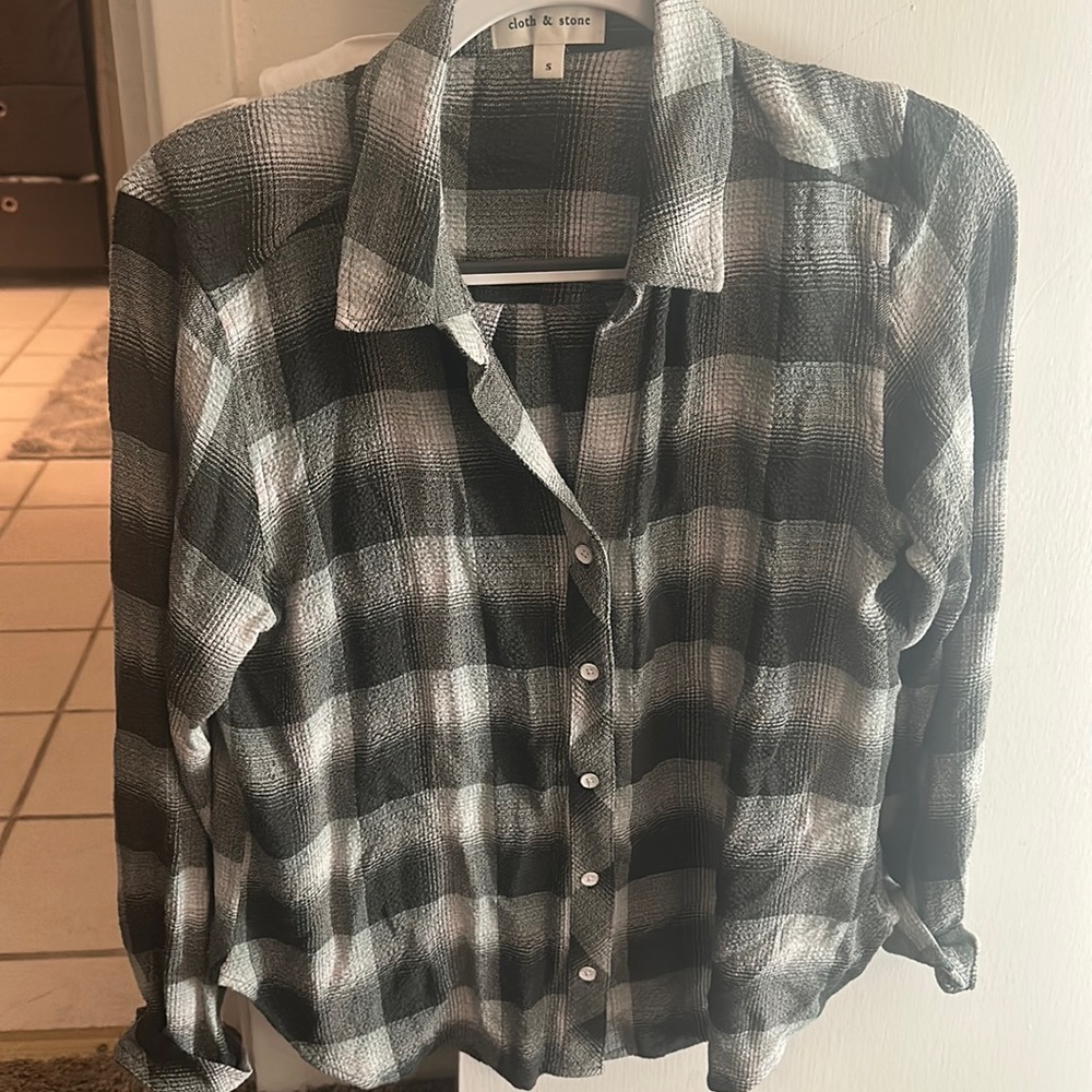 Cloth and Stone Womens Flannel Shirt Size Small